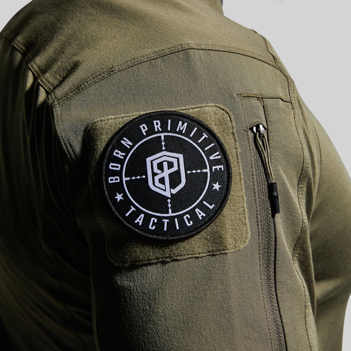 LONG SLEEVE OP TOP- OD GREEN