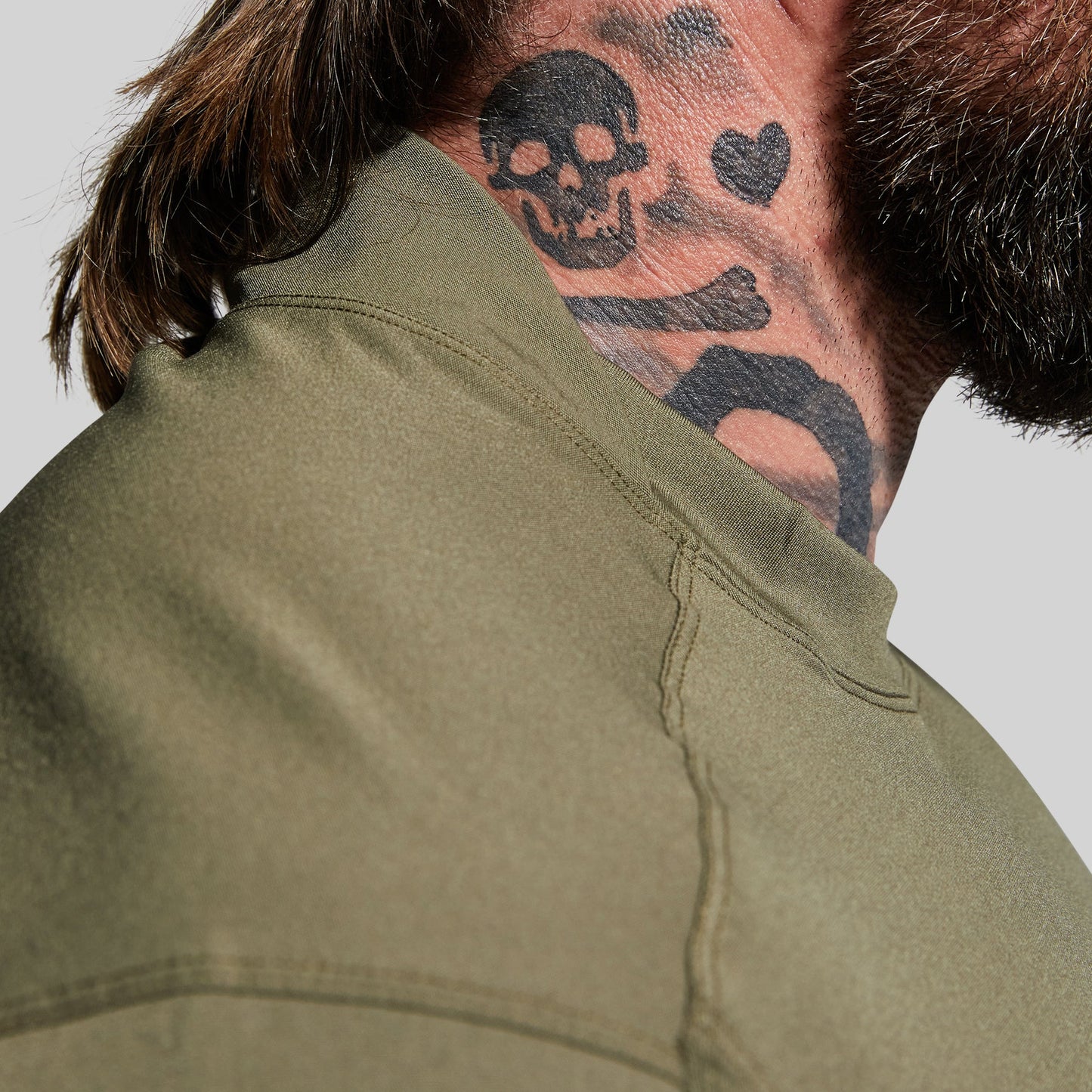 LONG SLEEVE OP TOP- OD GREEN