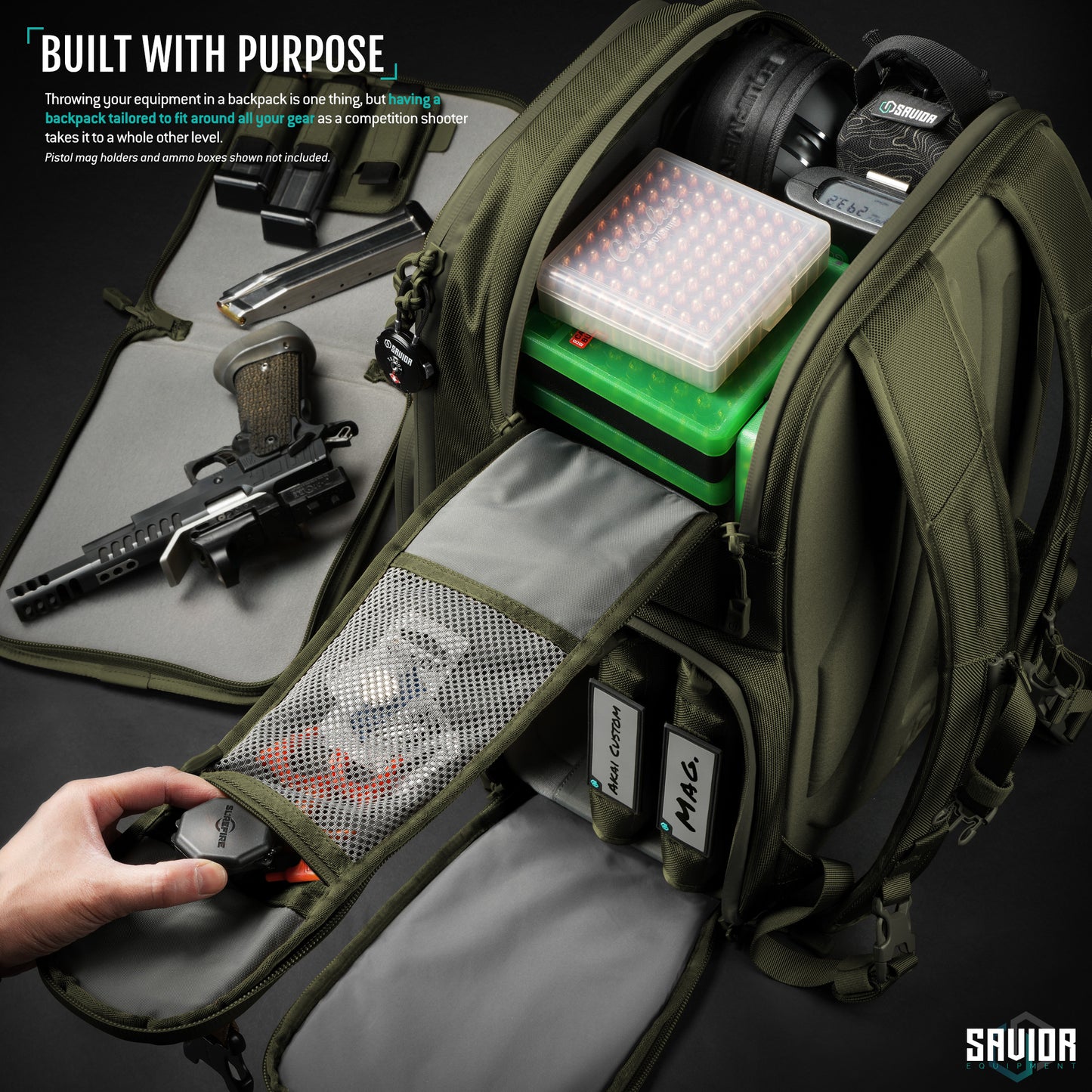 PRO S.E.M.A COMPETITION BACKPACK - OD GREEN - 1838 TAC SUPPLY LLC