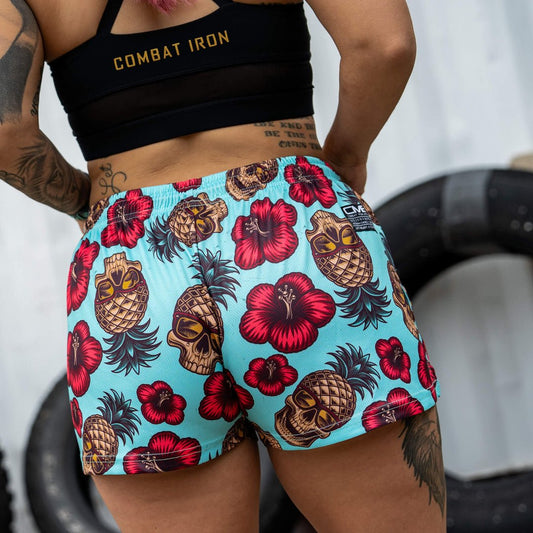 WOMEN'S MESH SHORTS | 2.5 TEAL PINEAPPLE EXPRESS - 1838 TAC SUPPLY LLC