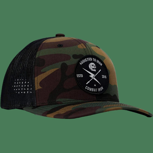 ADDICTED TO IRON SNAPBACK HAT - 1838 TAC SUPPLY LLC