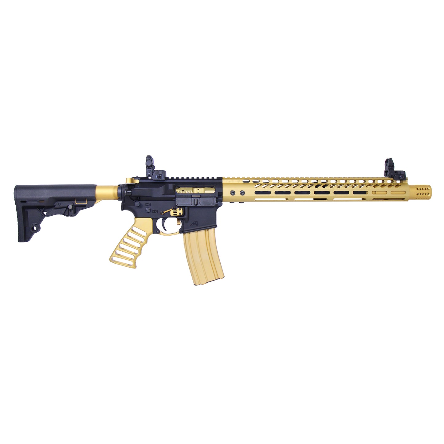AR 5.56 CAL ALUMINUM 30 RND MAG WITH ANTI - TILT FOLLOWER (ANODIZED GOLD) - 1838 TAC SUPPLY LLC