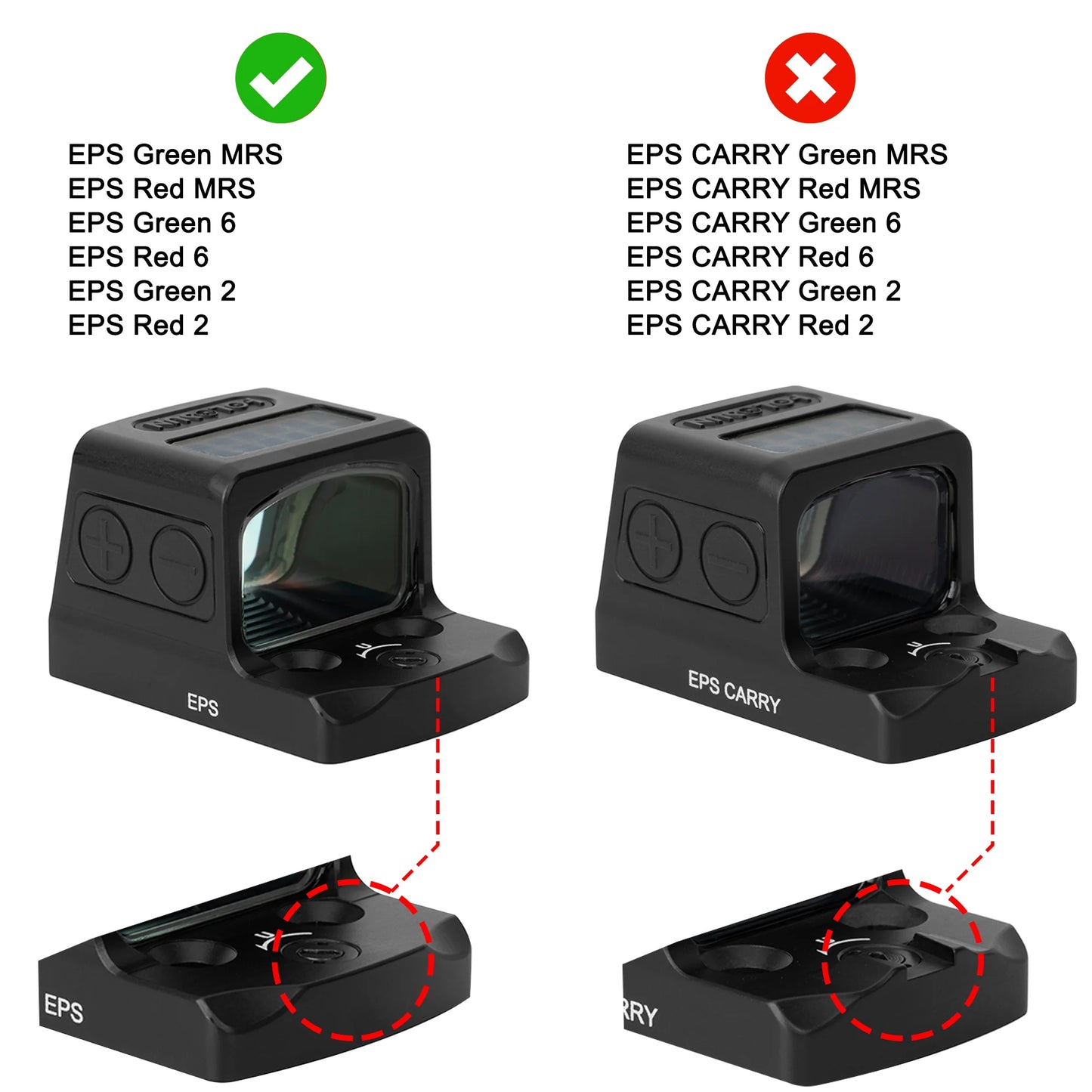 OPTIC COVER FOR HOLOSUN EPS - 1838 TAC SUPPLY LLC