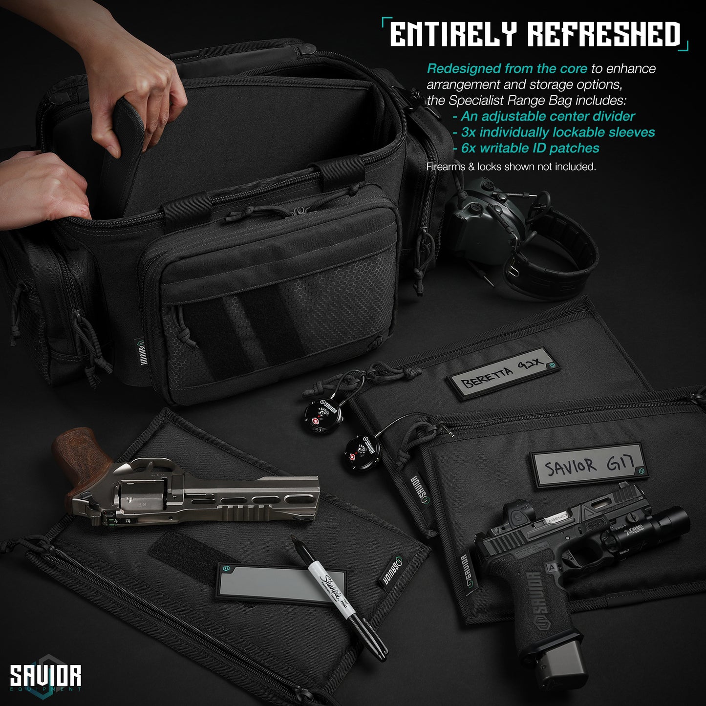 PISTOL RANGE BAG - SPECIALIST SERIES OBSIDIAN BLACK