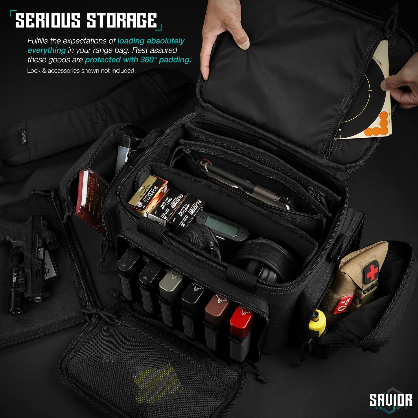 PISTOL RANGE BAG - SPECIALIST SERIES OBSIDIAN BLACK