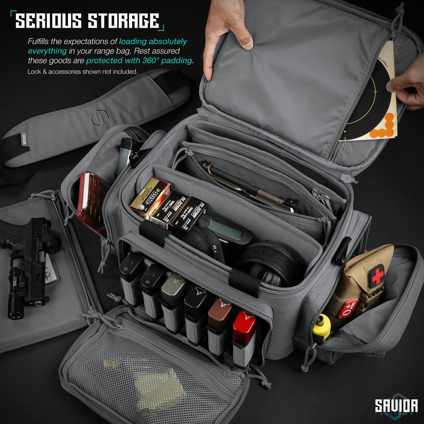PISTOL RANGE BAG- SPECIALIST SERIES SW GRAY