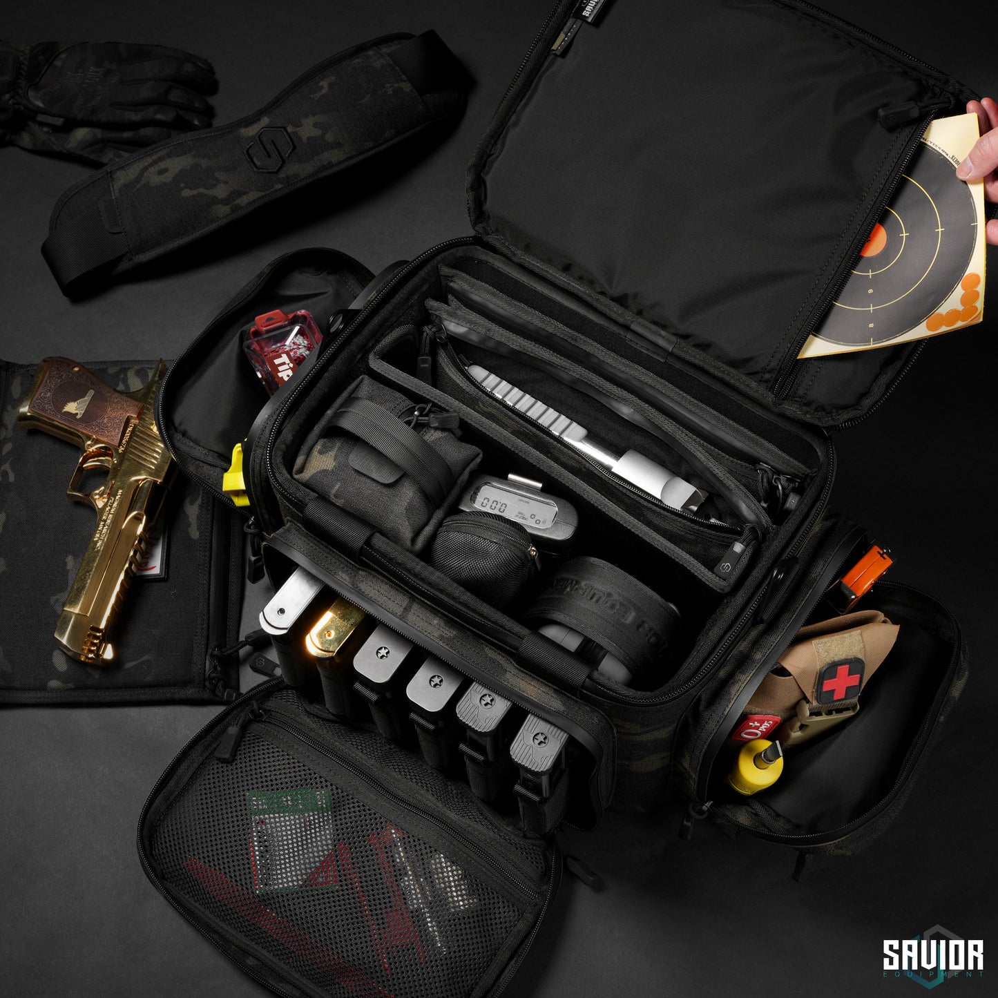 PISTOL RANGE BAG- SPECIALIST SERIES MULTICAM BLACK