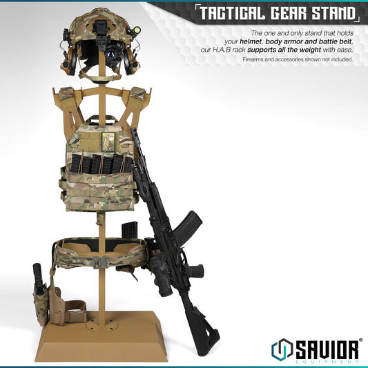 TAN H.A.B RACK - TACTICAL GEAR STAND - 1838 TAC SUPPLY LLC