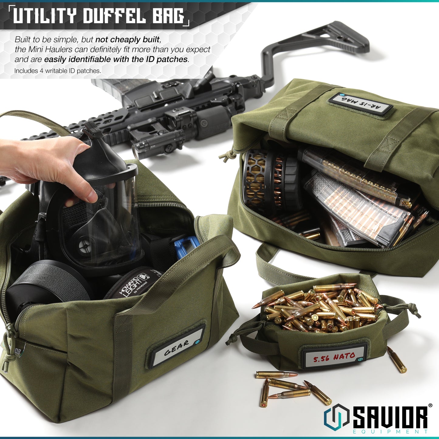 OBSIDIAN BLACK MINI HAULER - 2 PACK - 1838 TAC SUPPLY LLC