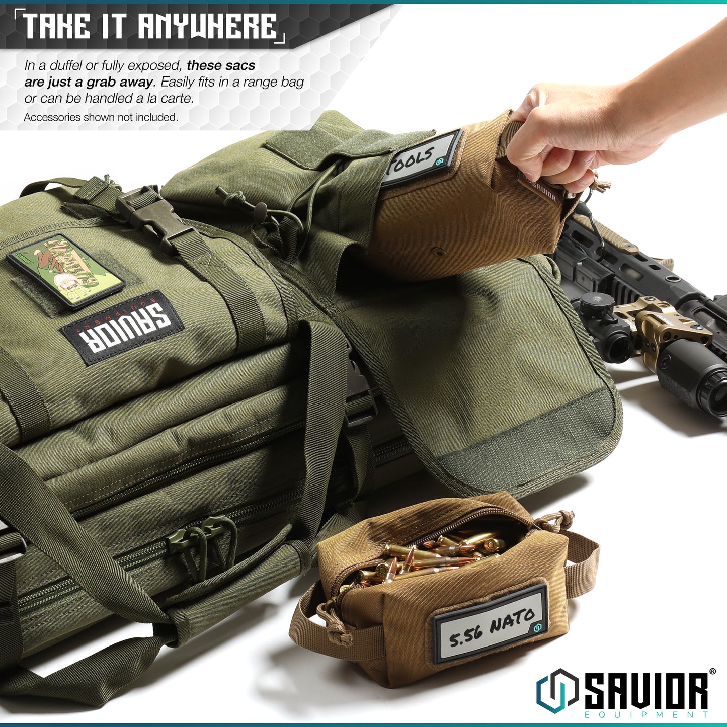 TIGER STRIPE LOOSE SAC - SOFT AMMO CARRIER - 4 PACK - 1838 TAC SUPPLY LLC