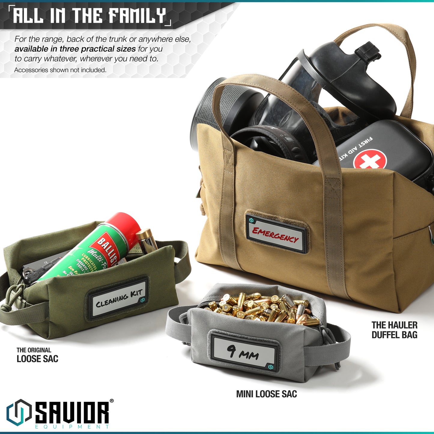SW GRAY MINI LOOSE SAC - SOFT AMMO CARRIER - 4 PACK - 1838 TAC SUPPLY LLC