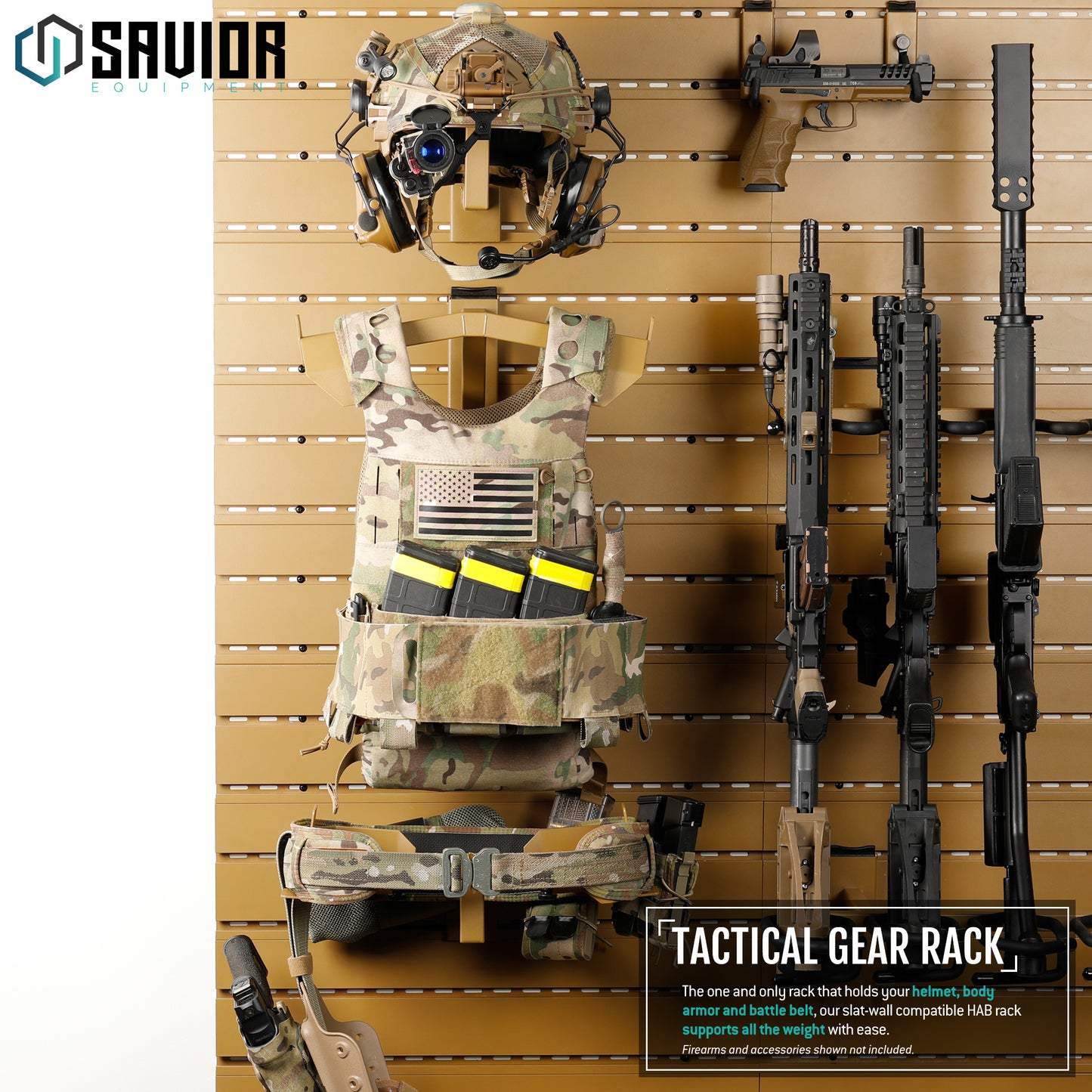 RAL 8000 TAN WALL RACK SYSTEM ATTACHMENTS- H.A.B RACK