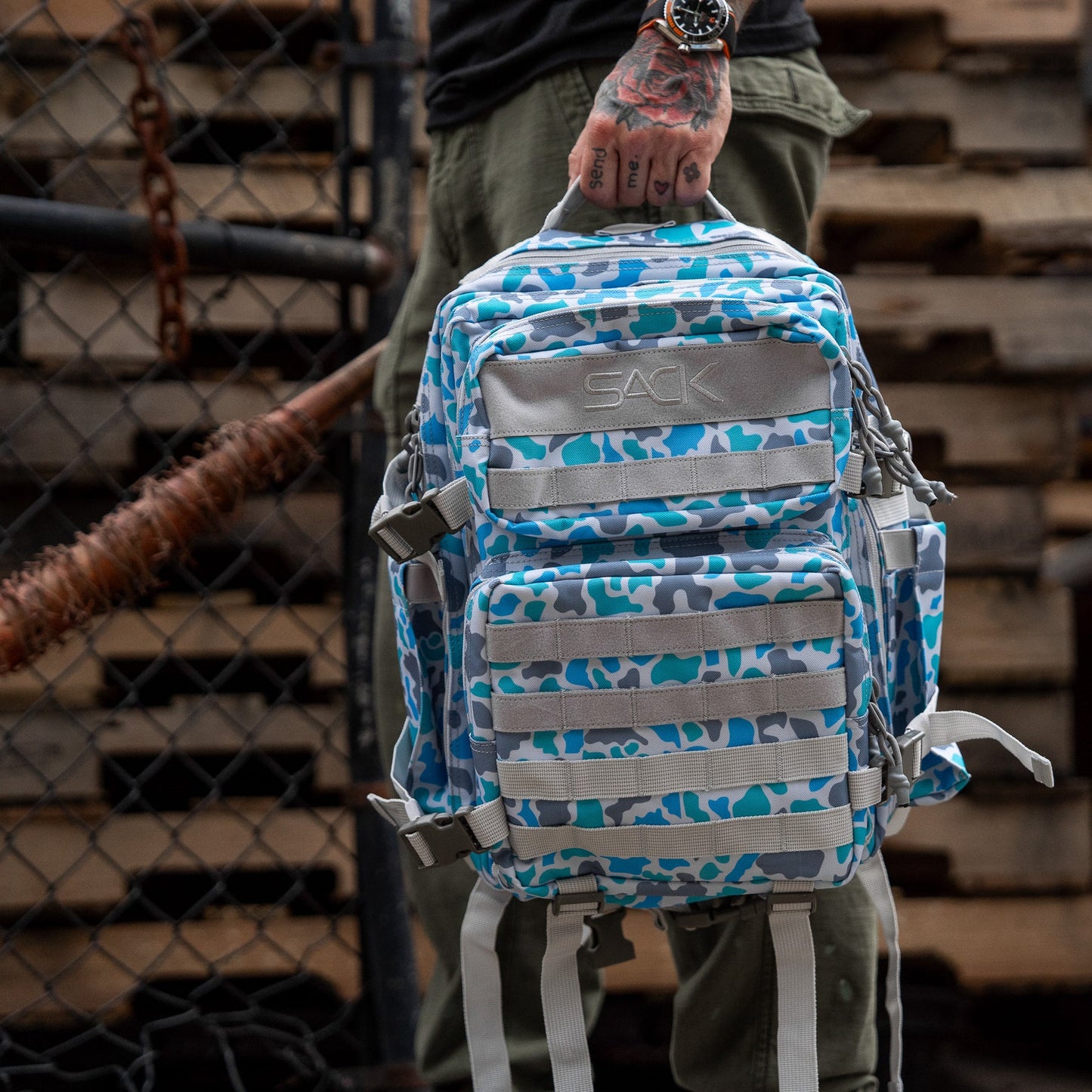 COASTAL DUCK CAMO- 25L SACK ALL DAY MOLLE PACK