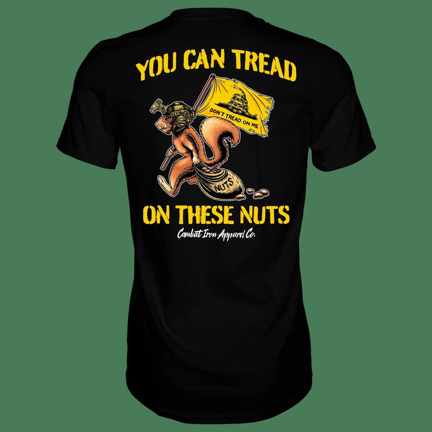 TREAD ON THESE NUT'S PATRIOTIC MEN'S T - SHIRT - 1838 TAC SUPPLY LLC