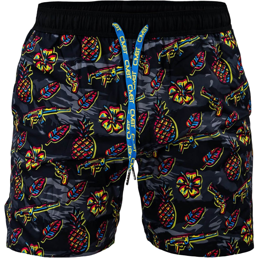 DARK TIGER STRIPE RETRO MEN'S HYBRID ATHLETIC SHORTS | 5" INSEAM - 1838 TAC SUPPLY LLC