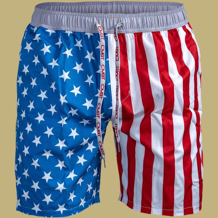 AMERICAN FLAG MEN'S HYBRID ATHLETIC SHORTS | 5" INSEAM - 1838 TAC SUPPLY LLC