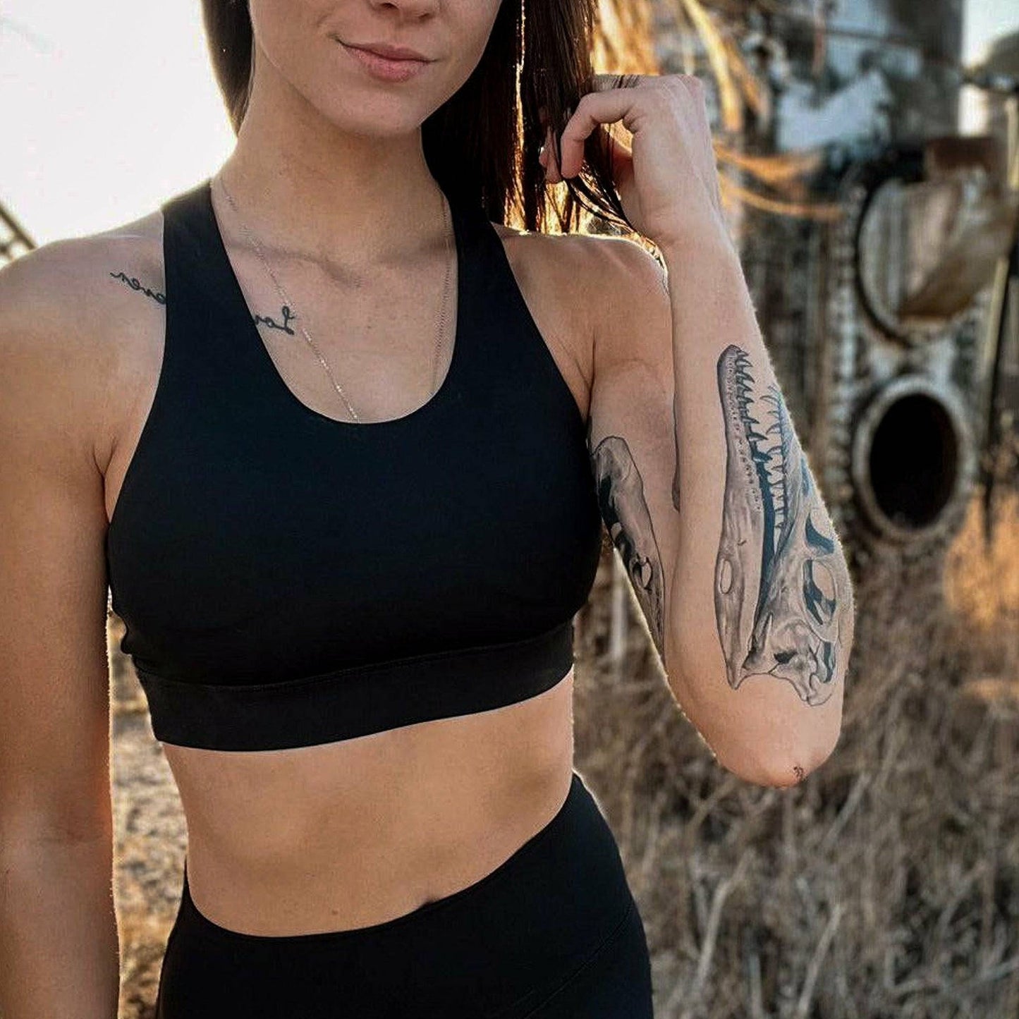 ESSENTIAL WIDE STRAP SPORTS BRA - 1838 TAC SUPPLY LLC