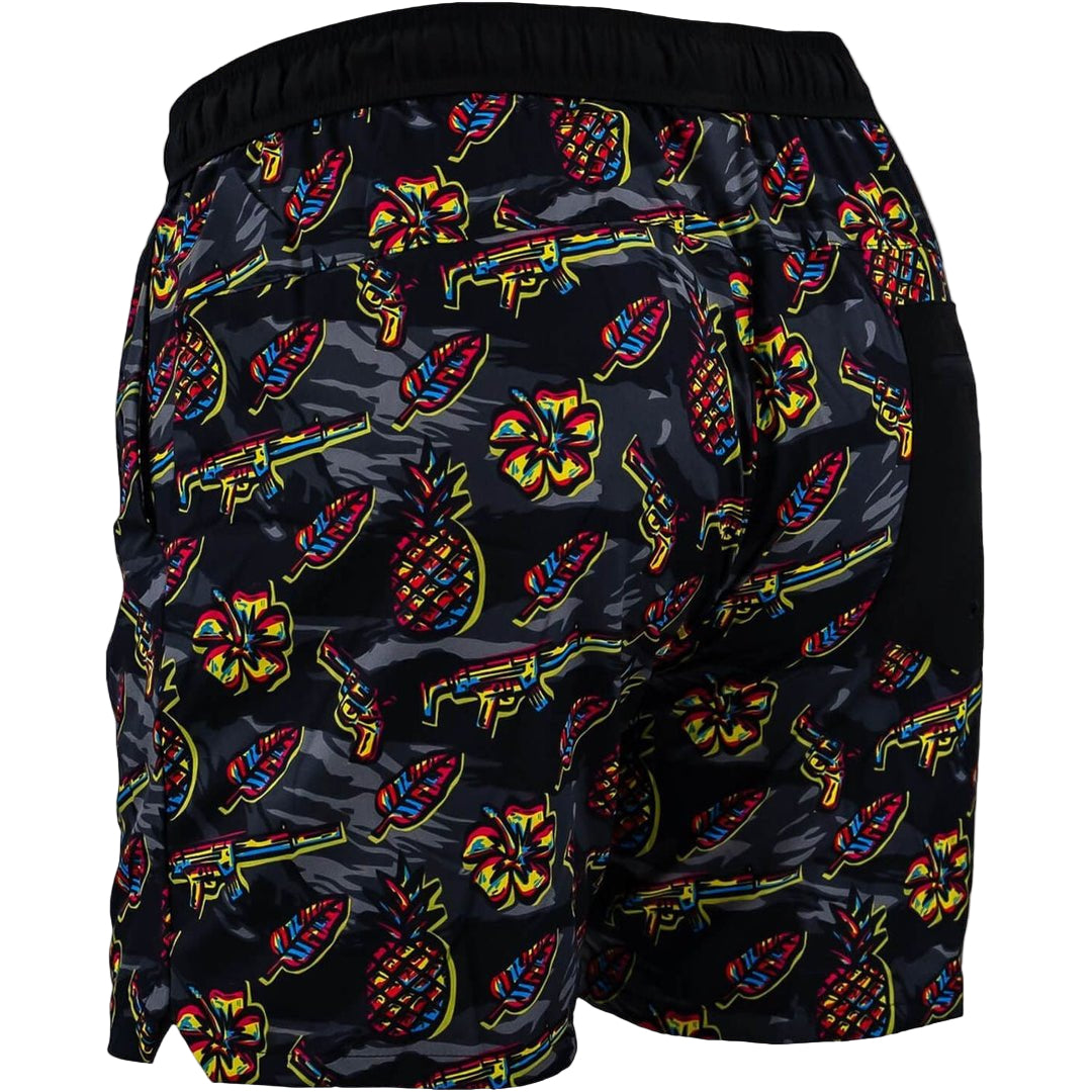 DARK TIGER STRIPE RETRO MEN'S HYBRID ATHLETIC SHORTS | 5" INSEAM - 1838 TAC SUPPLY LLC