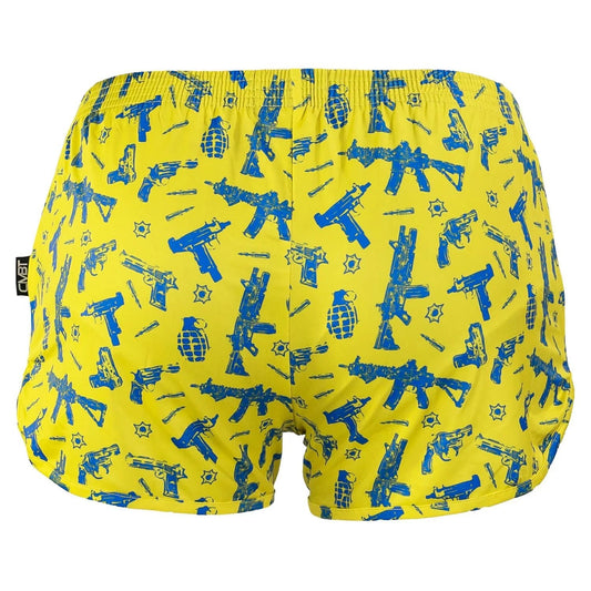 YELLOW BLUE GUN RANGER PANTY MIL STYLE SILKIES TRAINING SHORTS | 2.5" - 1838 TAC SUPPLY LLC