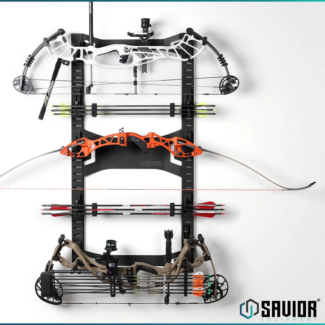 OBSIDIAN BLACK HORIZONTAL WALL RACK W/ 10 HOOKS - 1838 TAC SUPPLY LLC