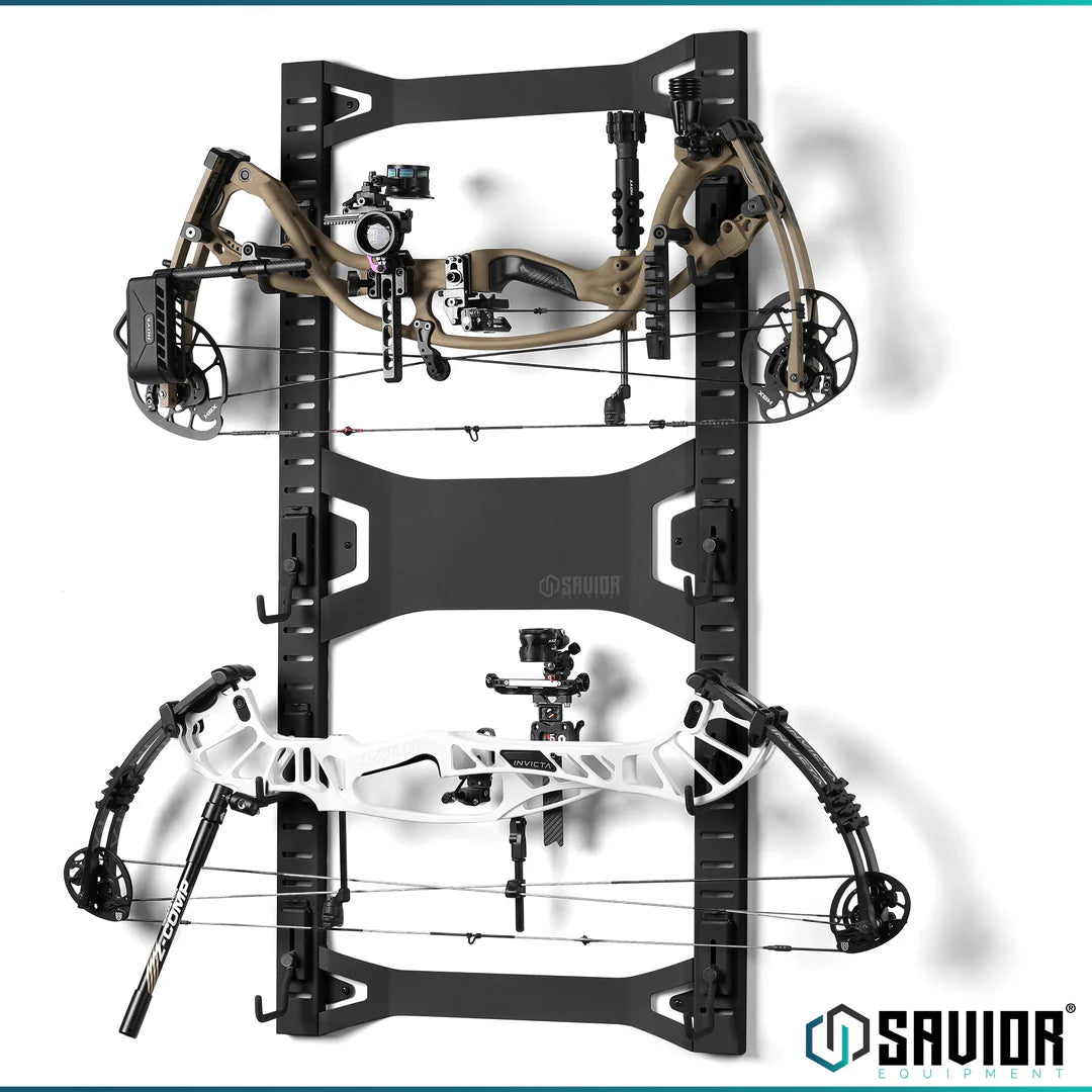 OBSIDIAN BLACK HORIZONTAL WALL RACK W/ 10 HOOKS