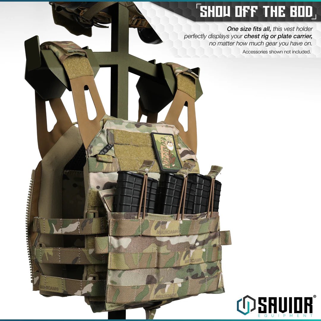 OLIVE DRAB GREEN H.A.B RACK - TACTICAL GEAR STAND - 1838 TAC SUPPLY LLC