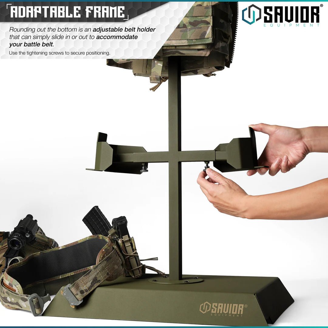 OLIVE DRAB GREEN H.A.B RACK - TACTICAL GEAR STAND - 1838 TAC SUPPLY LLC