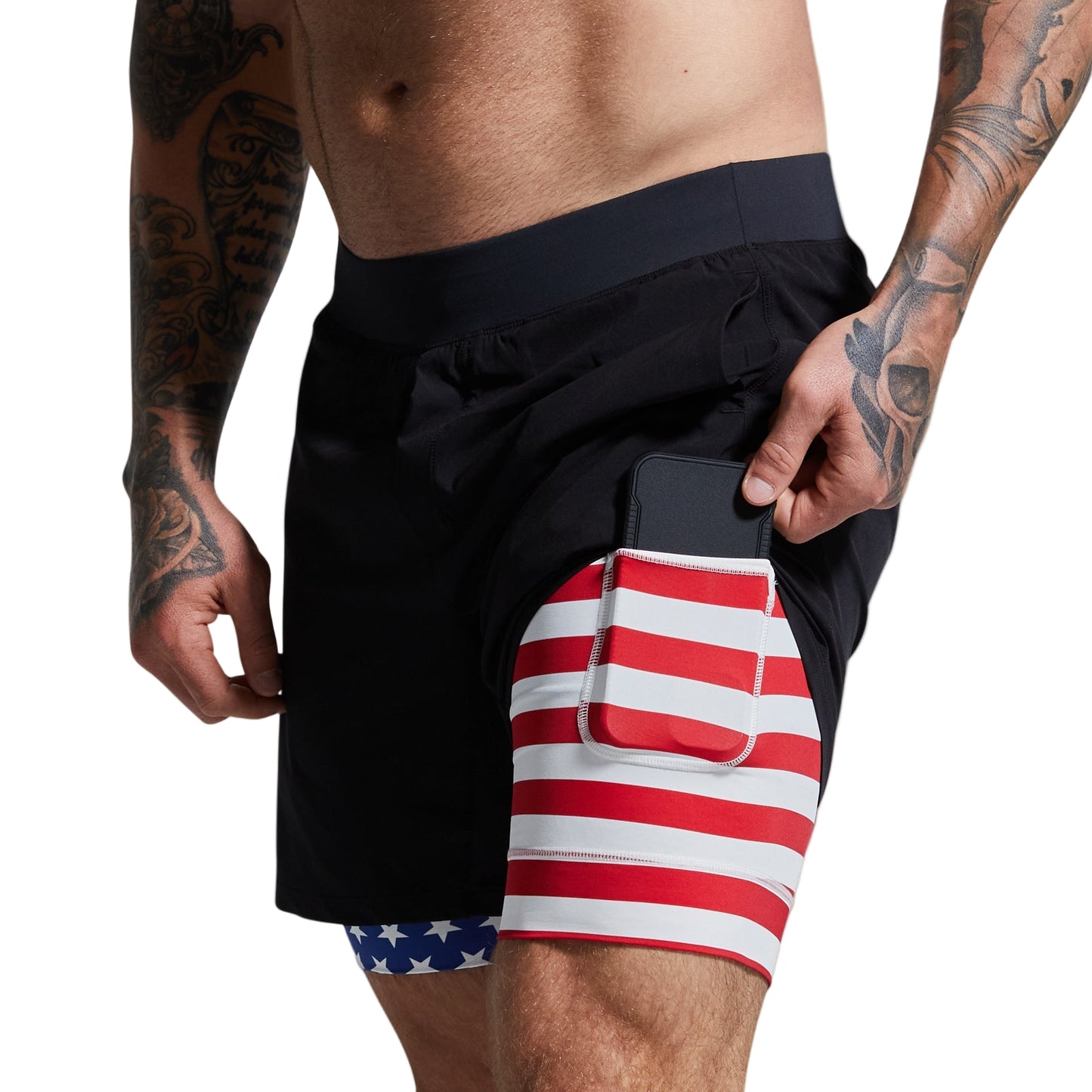 VERSATILE SHORT W/ COMPRESSION 7" BLACK LIBERTY - 1838 TAC SUPPLY LLC