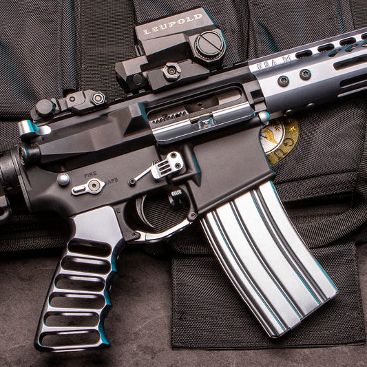 AR 5.56 CAL ALUMINUM 30 RND MAG WITH ANTI - TILT FOLLOWER (ANODIZED GREY) - 1838 TAC SUPPLY LLC