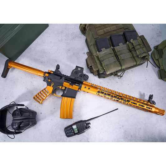 AR 5.56 CAL ALUMINUM 30 RND MAG WITH ANTI - TILT FOLLOWER (ANODIZED ORANGE) - 1838 TAC SUPPLY LLC