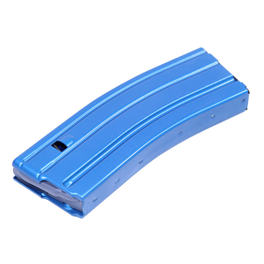 AR 5.56 CAL ALUMINUM 30 RND MAG WITH ANTI - TILT FOLLOWER (ANODIZED BLUE) - 1838 TAC SUPPLY LLC