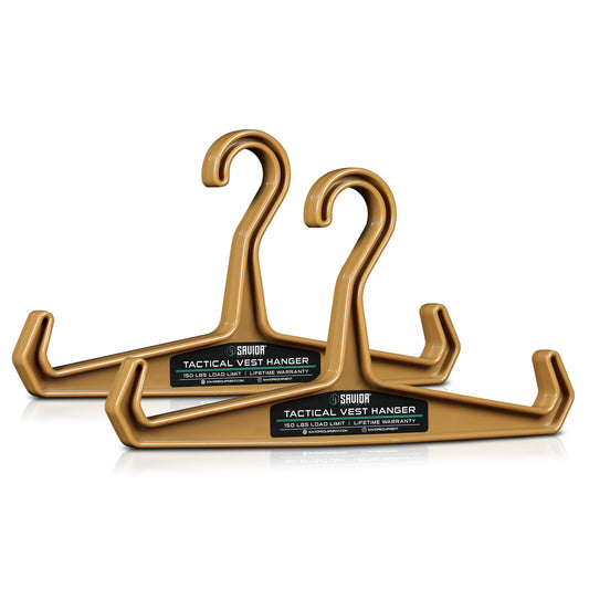 RAL 8000 TAN VEST HANGER - 2 PACK - 1838 TAC SUPPLY LLC