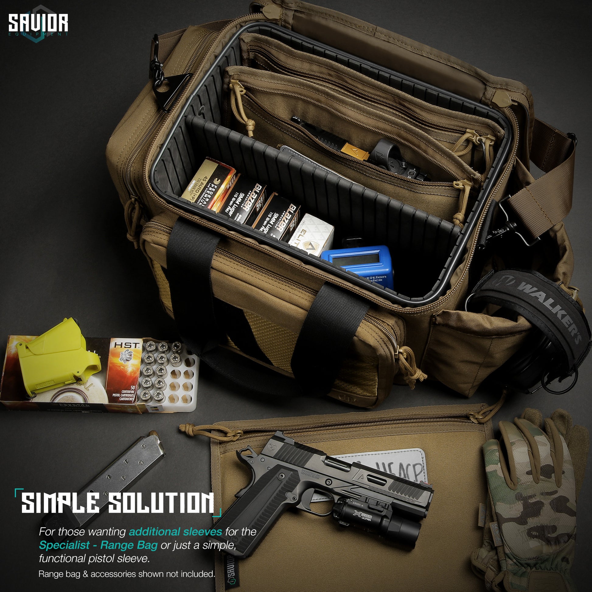 PISTOL SLEEVE FOR SPECIALIST - RANGE BAG - 3 PACK - 1838 TAC SUPPLY LLC