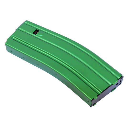 AR 5.56 CAL ALUMINUM 30 RND MAG WITH ANTI - TILT FOLLOWER (ANODIZED IRISH GREEN) - 1838 TAC SUPPLY LLC