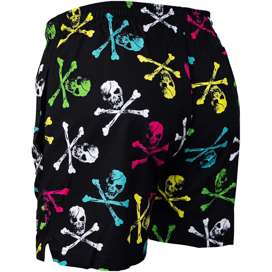 NEON SKULLS MEN'S PERFORMANCE TRAINING SHORTS V3 | 5.5"