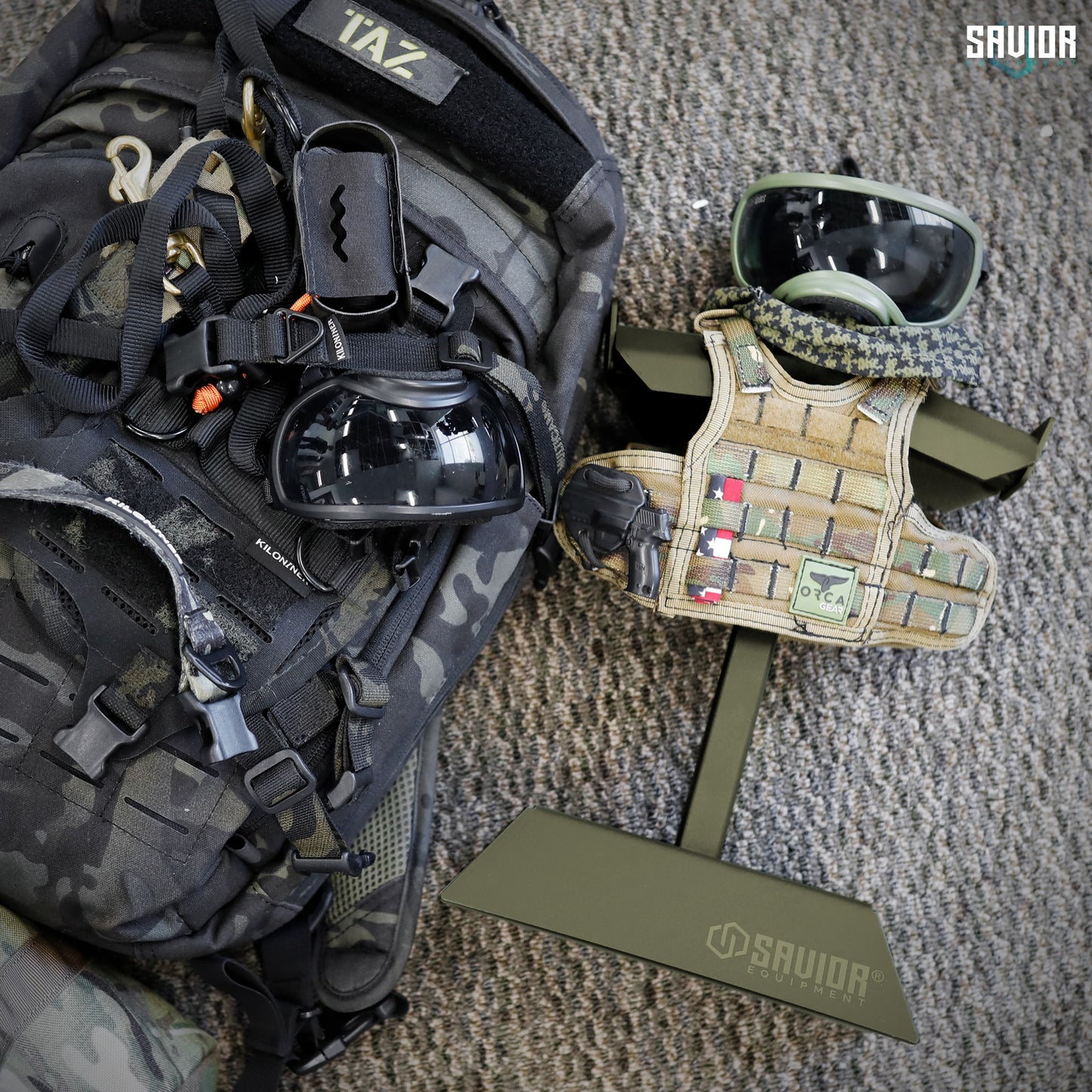 OLIVE DRAB GREEN MINI H.P.C RACK - TACTICAL TAZ EDITION - 1838 TAC SUPPLY LLC