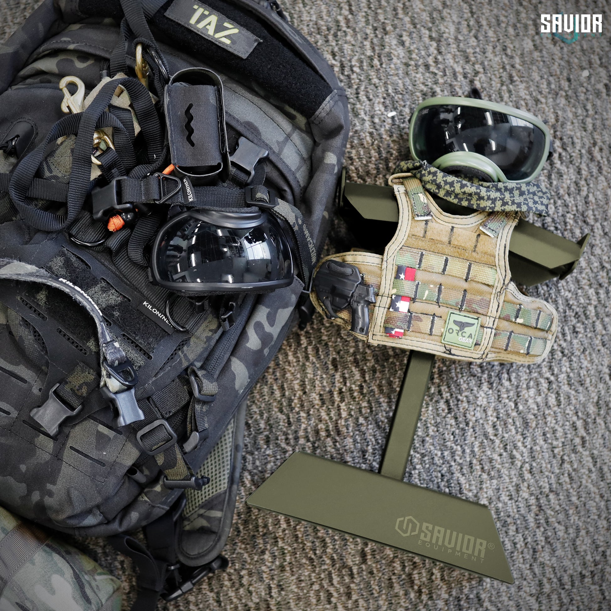 OLIVE DRAB GREEN MINI H.P.C RACK - TACTICAL TAZ EDITION - 1838 TAC SUPPLY LLC