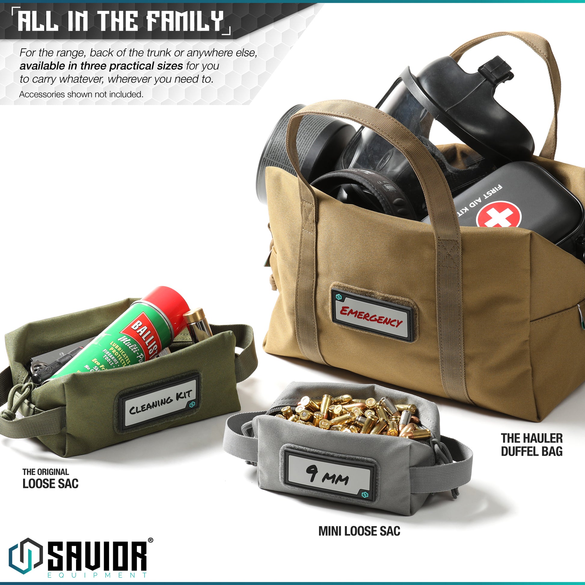 SW GRAY MINI LOOSE SAC - SOFT AMMO CARRIER - 4 PACK - 1838 TAC SUPPLY LLC