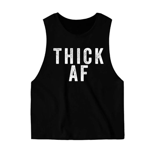 THICK AF FLOWY CROP TOP BLACK - 1838 TAC SUPPLY LLC