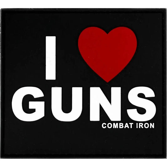 I LOVE GUNS PVC PATCH