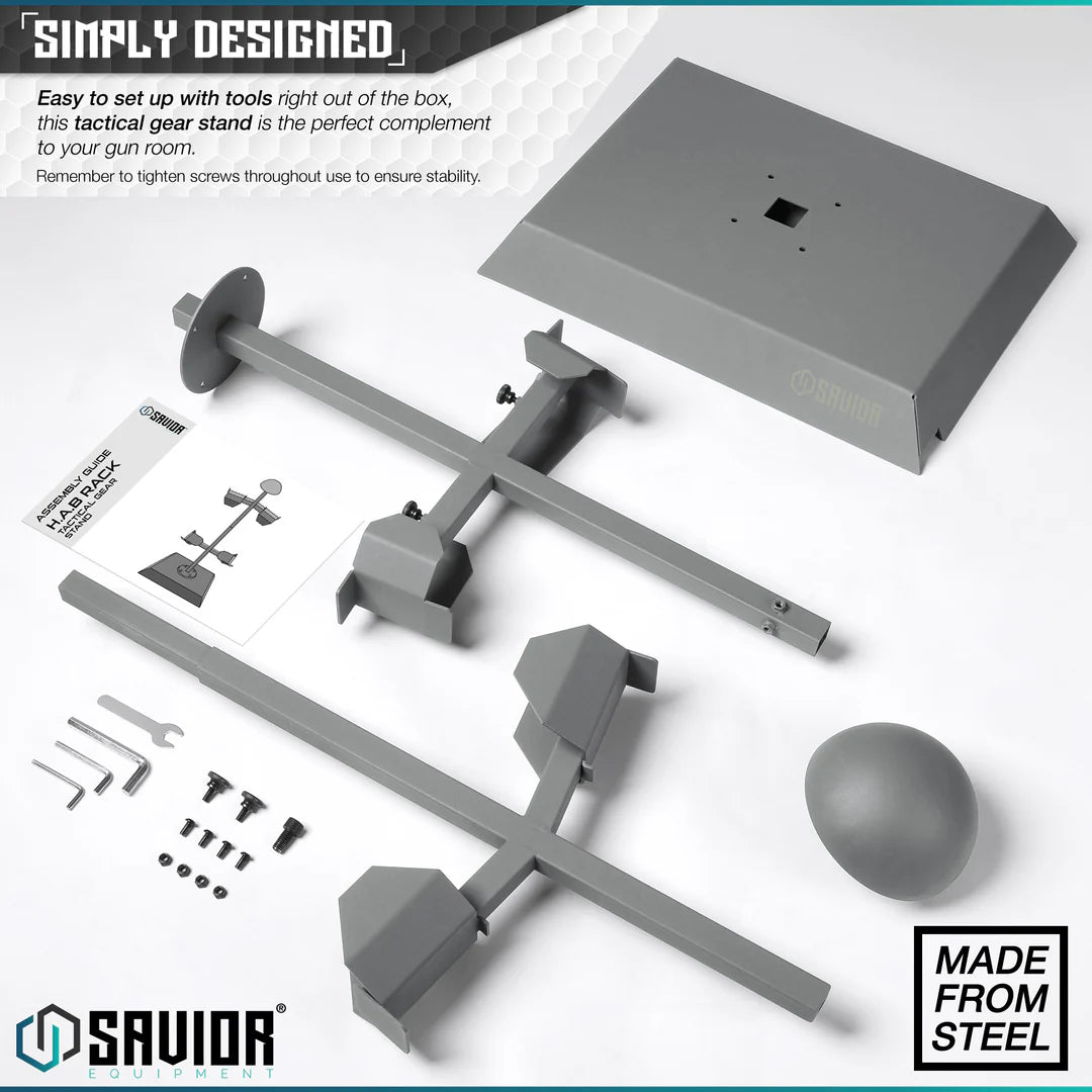 SW GRAY H.A.B RACK - TACTICAL GEAR STAND - 1838 TAC SUPPLY LLC