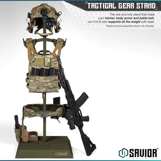 OLIVE DRAB GREEN H.A.B RACK - TACTICAL GEAR STAND - 1838 TAC SUPPLY LLC