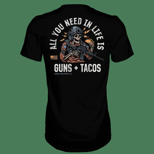 ALL YOU NEED IN LIFE TACOS MEN'S T - SHIRT - 1838 TAC SUPPLY LLC